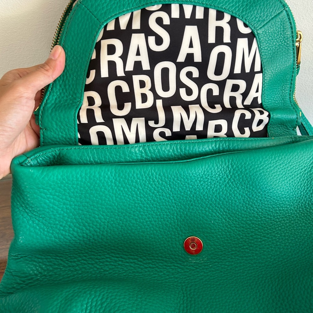 Rare Marc Jacobs Green Leather Backpack - Picture 7 of 11